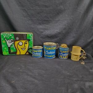 Mr. Peanut Tins And Salt Shaker Lot